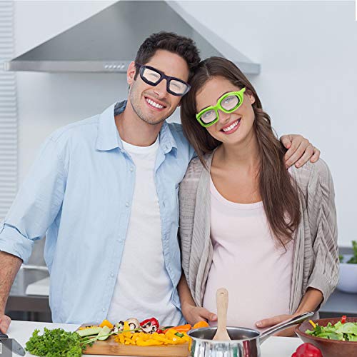 4 Pcs Onion Goggles Glasses, 4 Color Anti-Fog Tear Free Eye Protect Onion Security Goggles, Women Green Kitchen Gadget Tearless Onion Goggles Glasses With Soft Inside Sponge for Cooking BBQ Grilling - Thumbnail 6