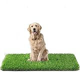 Fezep Artificial Grass, Dog Pee Pads, Professional Dog Potty Training Rug, Large Dog Grass Mat with Drainage Holes, Pet Turf Indoor Outdoor Flooring Fake Grass Doormat - Easy to Clean