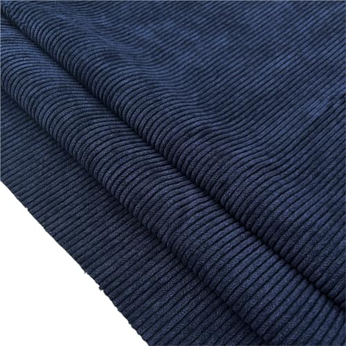 Tissu en velours côtelé bleu marine 1x1,5m pour couture de robe automne