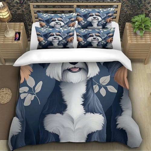 Housse de couette hypoallergénique imprimé 3D pour lit King