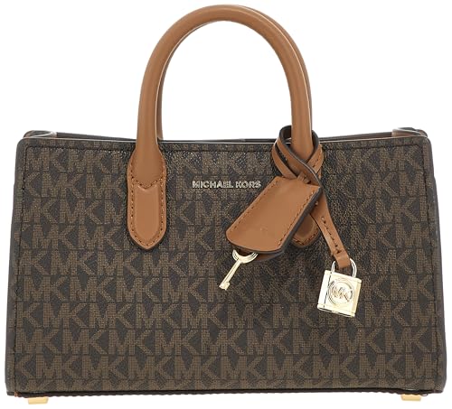 Michael Kors Bolsa tiracolo Scarlett extragrande, Ferragens douradas/marrom/bolota, One Size