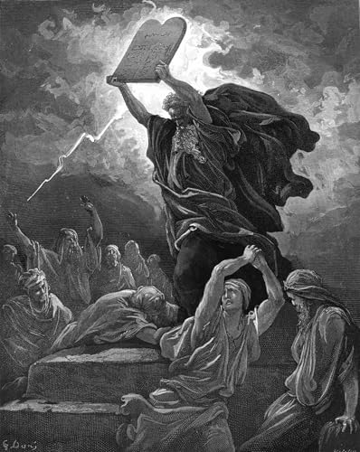 Graffiti paintings Moïse Gustave Doré impression affiche Bible 60x90