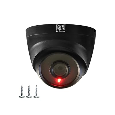 MX Dummy CCTV Camera Dome Camera (Fake Camera No Audio/No Video) with Battery Operated Red Led Light is Ideal for Home &