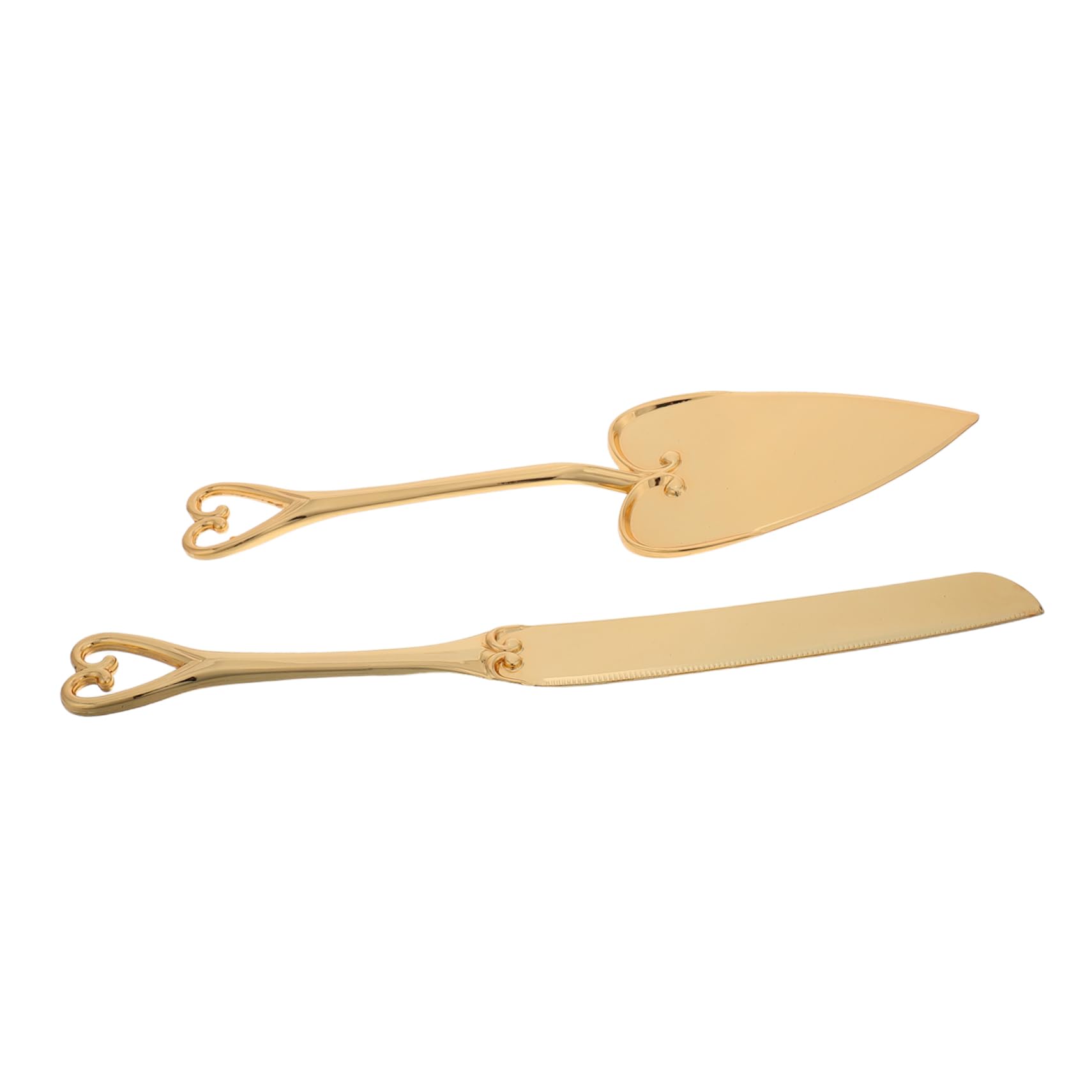 Service à gâteau doré mariages ensemble couteau et spatule élégant pour réceptions