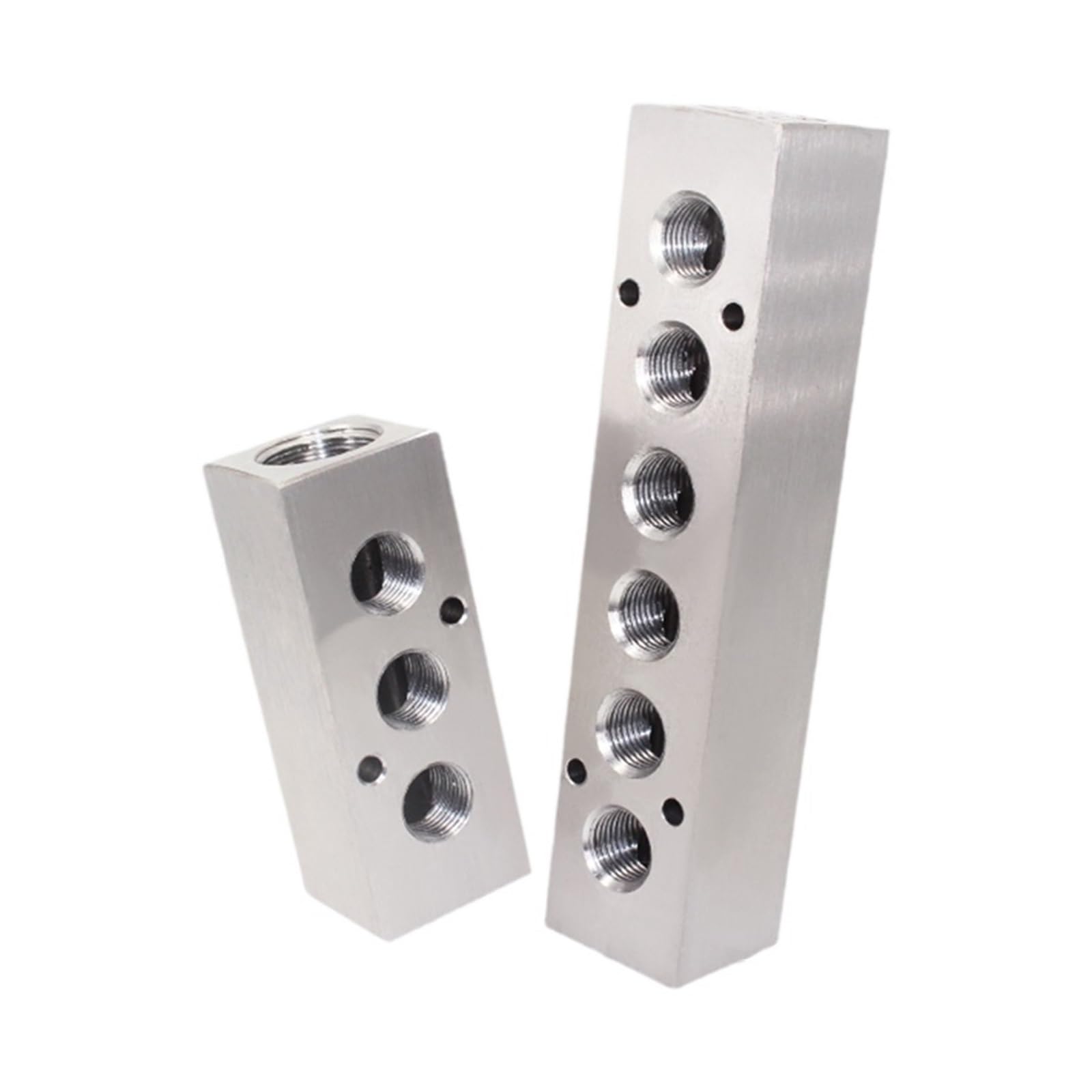 Sistema de lubricación de válvulas Separador de Acero Inoxidable 1/2 "PT Puerto roscado 2 3 4 5 6 7 8 9 10 vías 1/2 Conector de distribución de colector de Aire neumático(6 Way 8 Holes)