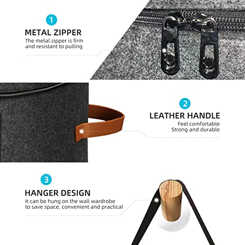 Munskine Huge Hat Boxes For Women Storage Foldable Hat Storage Boxes With Shoulder Strap & 2 Handles - Hat Boxes With Lids - Hat Box For Travel With Dustproof Lid Storage Boxes #TOP3