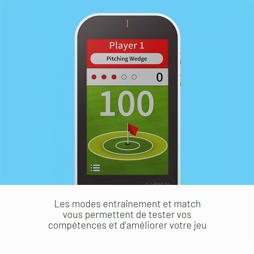Garmin Approach G80 GPS de Golf Portable Tout-en-Un avec Moniteur de Lancement intégré, écran Tactile 3,5", Noir/Blanc
