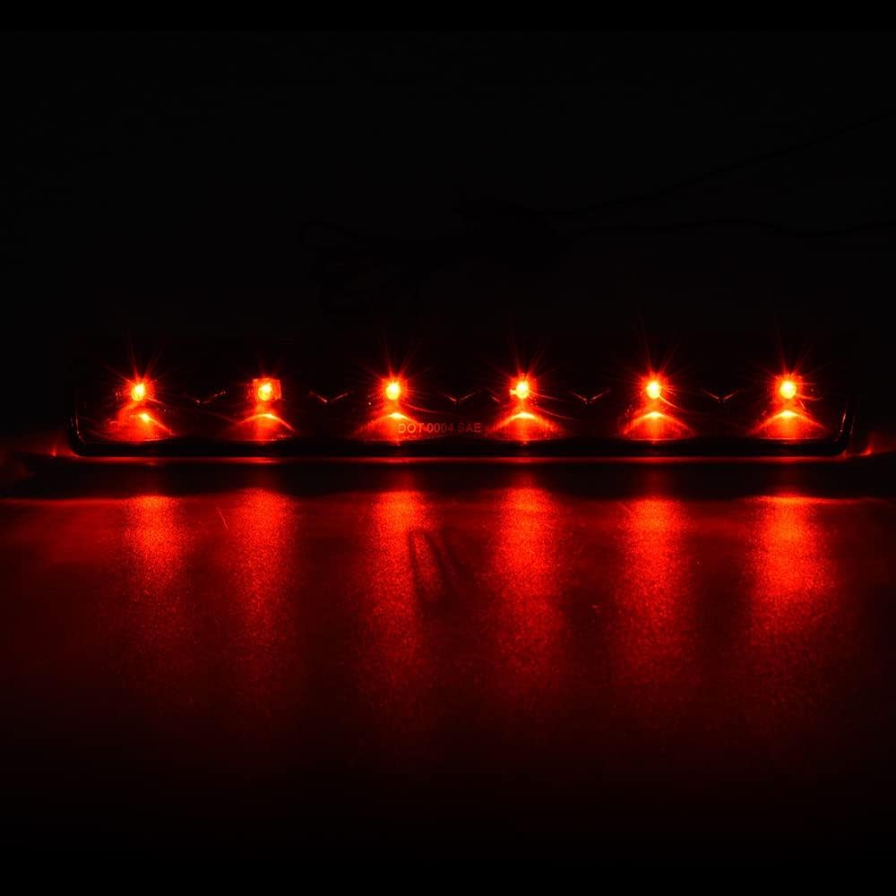 ALLGOOD LED Bar 3rd Third Brake Light, Compatible with Truck Cap Topper Leer Are Century, High Mount Rear Stop Light Cargo Lamp, Smoky Lens Black Housing