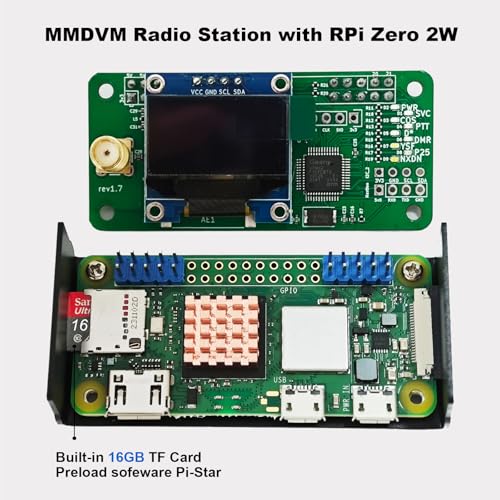 Image of AURSINC Upgraded MMDVM Hotspot Spot Radio Station WiFi Digital Voice Modem Work Contained with Raspberry Pi Zero 2W, Supports C4FM YSF POCSAG NXDN DSTAR P25 DMR, Pi-Star /WPSD, V1.5.2
