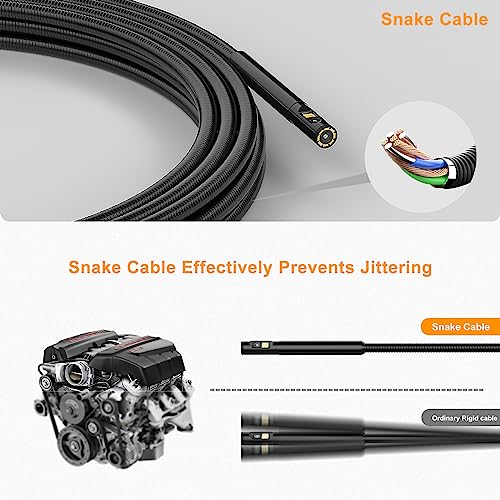 Endoscope With 720° Rotating Camera,1080P Rotatable Borescope Camera 4.3" Ips Inspection Camera, Ip68 Waterproof With 8+1 Led Lights,9.8Ft Snake Tube Probe For Air Duct, 32Gb Card #TOP4