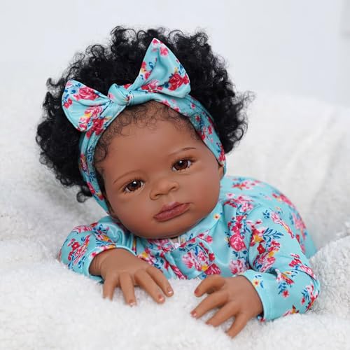 Muñeca Reborn Terabithia 19" Realista Bebé Afroamericana miniatura 1