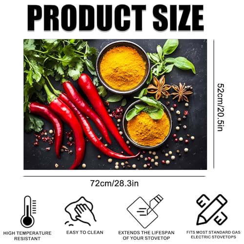 Image of Nuxovilar Stove Top Cover Cooktop Protector 20.4x28.3in Polyester Glass