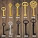Skeleton Key Set, 10-Keys Universal Skeleton Keys Replacement for Vintage Old Furniture, Antique Furniture, Cabinet Doors, Grandfather Clocks, Old Style Cabinets or Doors