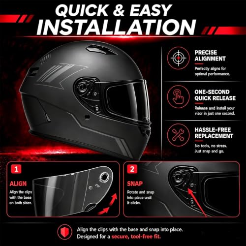 Image of PSLER Photochromic Shatterproof Helmet Visor for Bell Qualifier | Impact-Resistant ,UV400 Protection, Motorcycle Tinted Face Shield Replacement for Bell Qualifier /Star /Vortex /RS-1 /Revolver