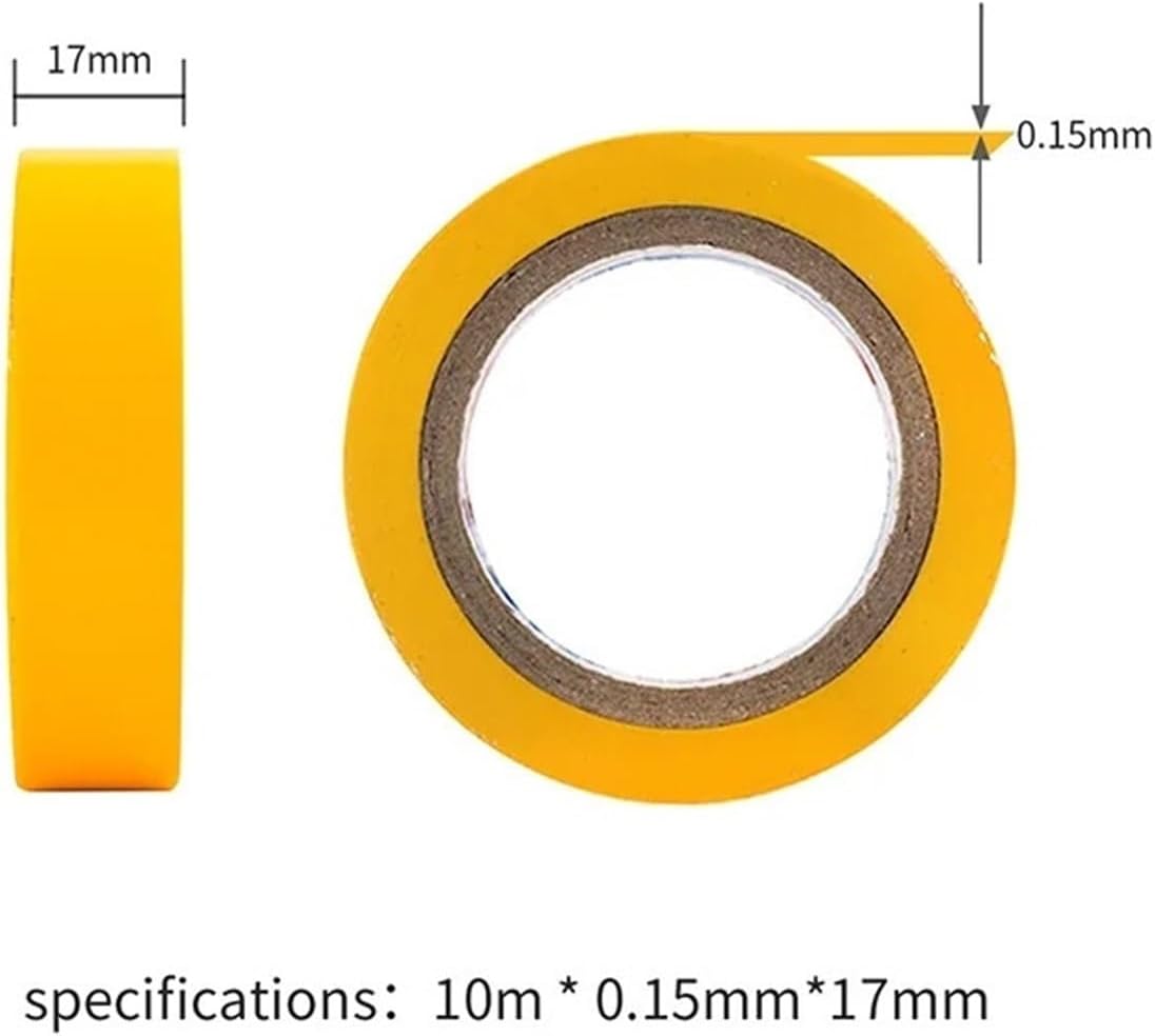 PVC Insulation Tape Electrical Tape Ultra-Adhesive PVC Waterproof Tape 1 Roll of 10 Meters Black Red Blue Yellow(70A,4 Roll)