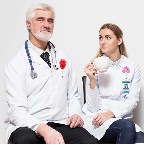 Miniatura 5 de Clip de carrete de insignia de tela de fieltro soporte de tarjeta de identificación retráctil de 360 para médicos enfermeras profesores estudiantes