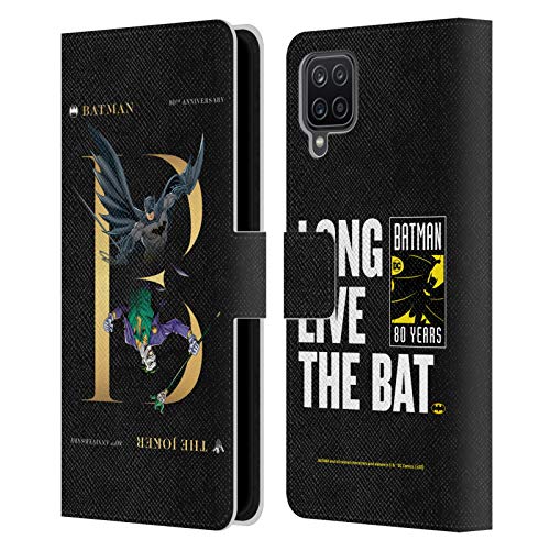 Head Case Designs Officially Licensed Batman DC Comics Joker Rivalry 80th Anniversary Leather Book Wallet Case Cover Compatible with Samsung Galaxy A12 (2020)