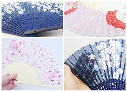 Kyoyu Fan, Japanese Goods, Silk Fan, Bag Included, Yumeji / Polka Dot Black Cat #TOP3