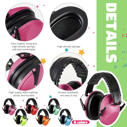 Amylove 12 Pcs Kids Ear Protection Noise Cancelling Headphones Ear Muffs Bulk 27db Adult Noise Reduction Hearing Earmuff(Universal Fit (kids & Adults),Cute Style) by Amylove - Image 5