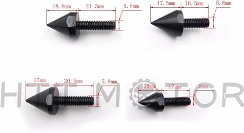 Miniatura 6 de HTTMT MT215-015 - Kit de pernos de carenado de espiga negra compatible con Kawasaki Ninja Zx6 Zx6R Zx9R 1998-2002