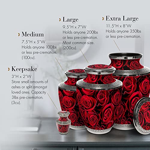 Image of Rose Cremation Urns for Human Ashes Adult Female Decorative Urns for Ashes