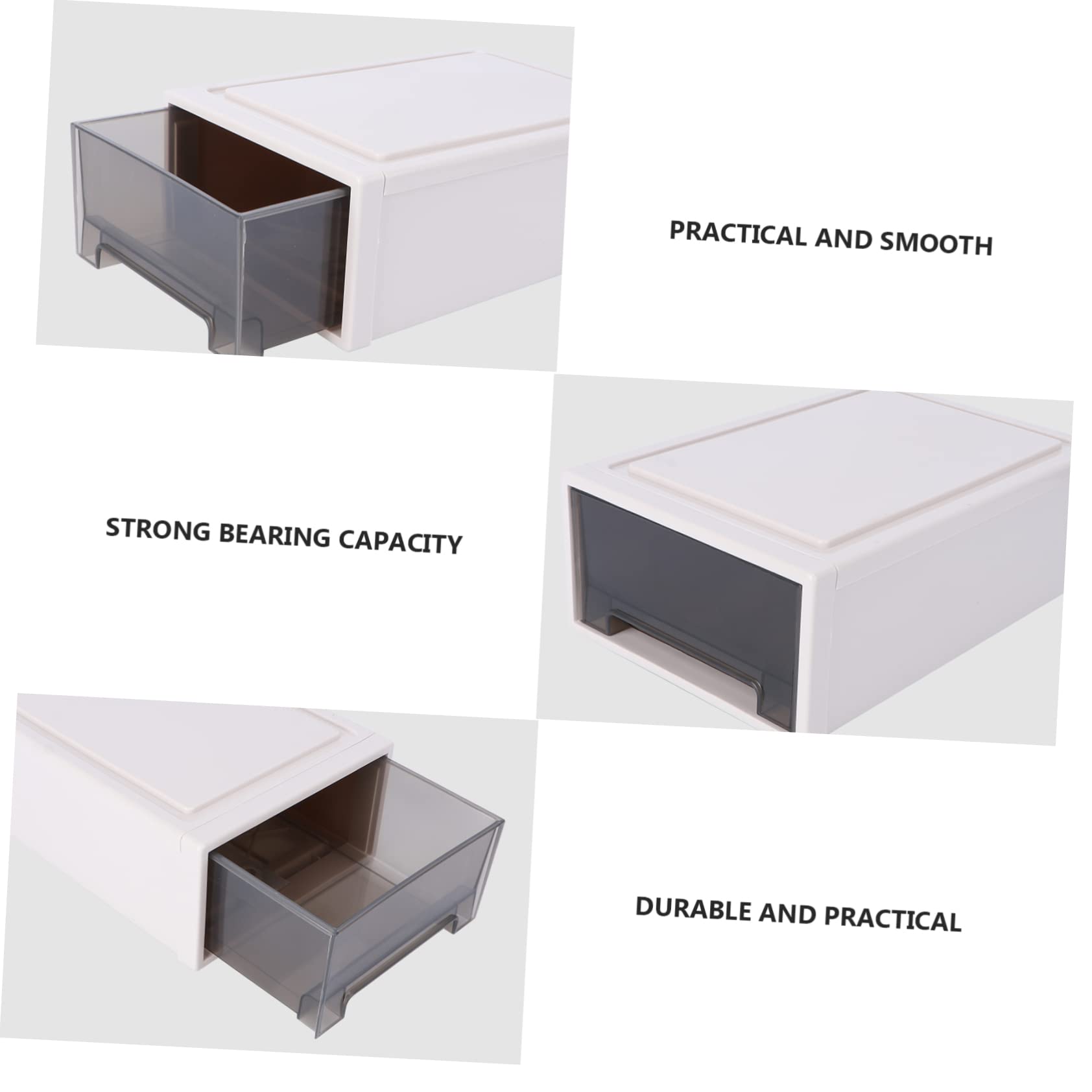 Unomor 1Pc Transparent Sundries Storage Box Drawer Organizer for Home Plastic Capacity for Clothes and Quilt Storage Multi Function Desktop Box