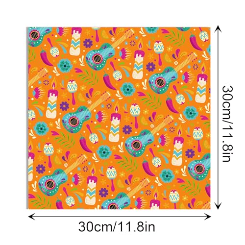 Jajajuegos TY-WW065 24 Sheets Mexican Fiesta Pattern Paper 12'' X 12'' Mexican Fiesta Scrapbook Paper Pad Cinco De Mayo Folk Art Double-Sided Scrapbook Specialty Paper Scrapbook Paper thumb #6