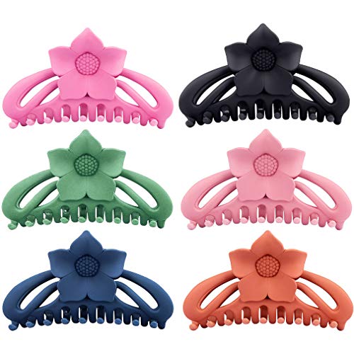 Flower Hair Clips for Women 6Pcs Aprince Banana Clips Hair Claw Clips Claw Hair Clips for Thick Hair Claws Large Hair Cl