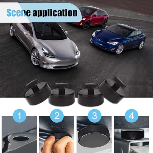Image of 4PCS Lifting Jack Pads Fit for Corvette, Non-Slip Jack Pucks Floor Jack Stand Adapter, Rubber Jacks Point Pad Adapter for C5 C6 C7 C8 Models, Essential Accessory