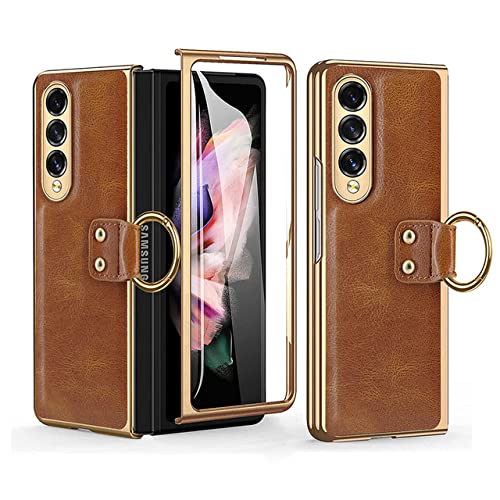 Étui en cuir Z Fold 3 anti-choc et anti-rayure