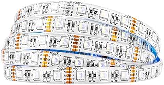 BTF-LIGHTING 5050 RGBW RGB+Warm White (2700K-3000K) 4 Colors in 1 LED 5m 16.4ft 60LEDs/m Multi-Colored LED Tape Lights IP30 Non-Waterproof White PCB DC12V for Bedroom Kitchen Home Decoration