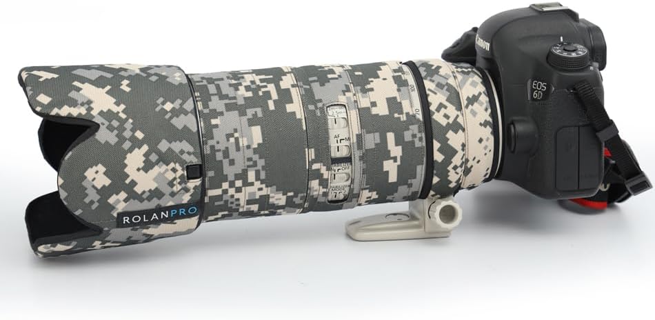 Rolanpro Camouflage Lens Cover for Canon EF 70-200mm F2.8 L IS III USM Raincover Lens Protective Sleeve Case-#3 Jungle camo Waterproof