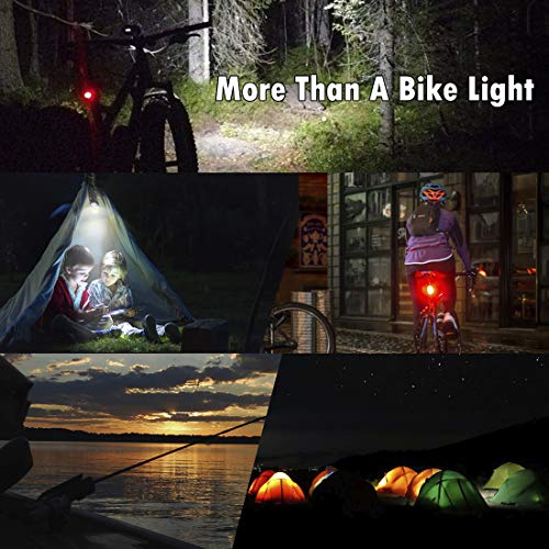 Te-Rich Rechargeable Bike Lights Front and Back - Ultra Bright Bicycle Headlight and Taillight Set, Quick Release Cycling Flashlight, Road/Mountain/City Bike Accessories for Men/Women/Kids