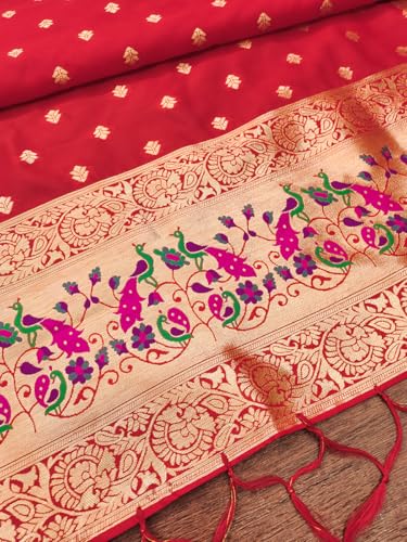Image of DEVANGI Women's Pathni Banarasi Silk Unstitched Salwar Suit Dress Material With Dupatta