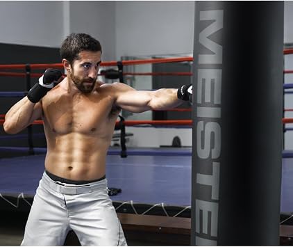حقيبة ثقيلة مملوءة بـ Meister 100lb للملاكمة ، MMA & Muay Thai - حقيبة الركل واللكم الاحترافية مقاس 60 بوصة