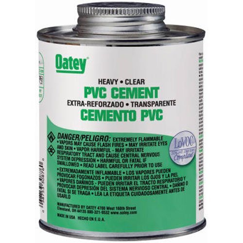 Oatey 31008 PVC Heavy Duty Cement, Clear, 32-Ounce by Oatey