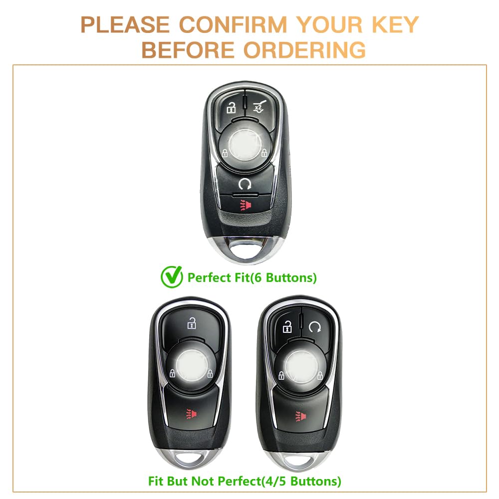 1797 Key Fob Cover for Buick Encore Enclave Envision LaCrosse Regal Accessories Bling Car Remote Key Chain Case — view 2