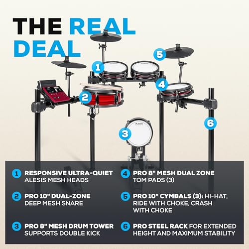 Image of Alesis Nitro Pro and Strike Amp 8 MK2 - Electric Drum Set with and 8-inch 2000W Drum Amp Speaker, with Bluetooth