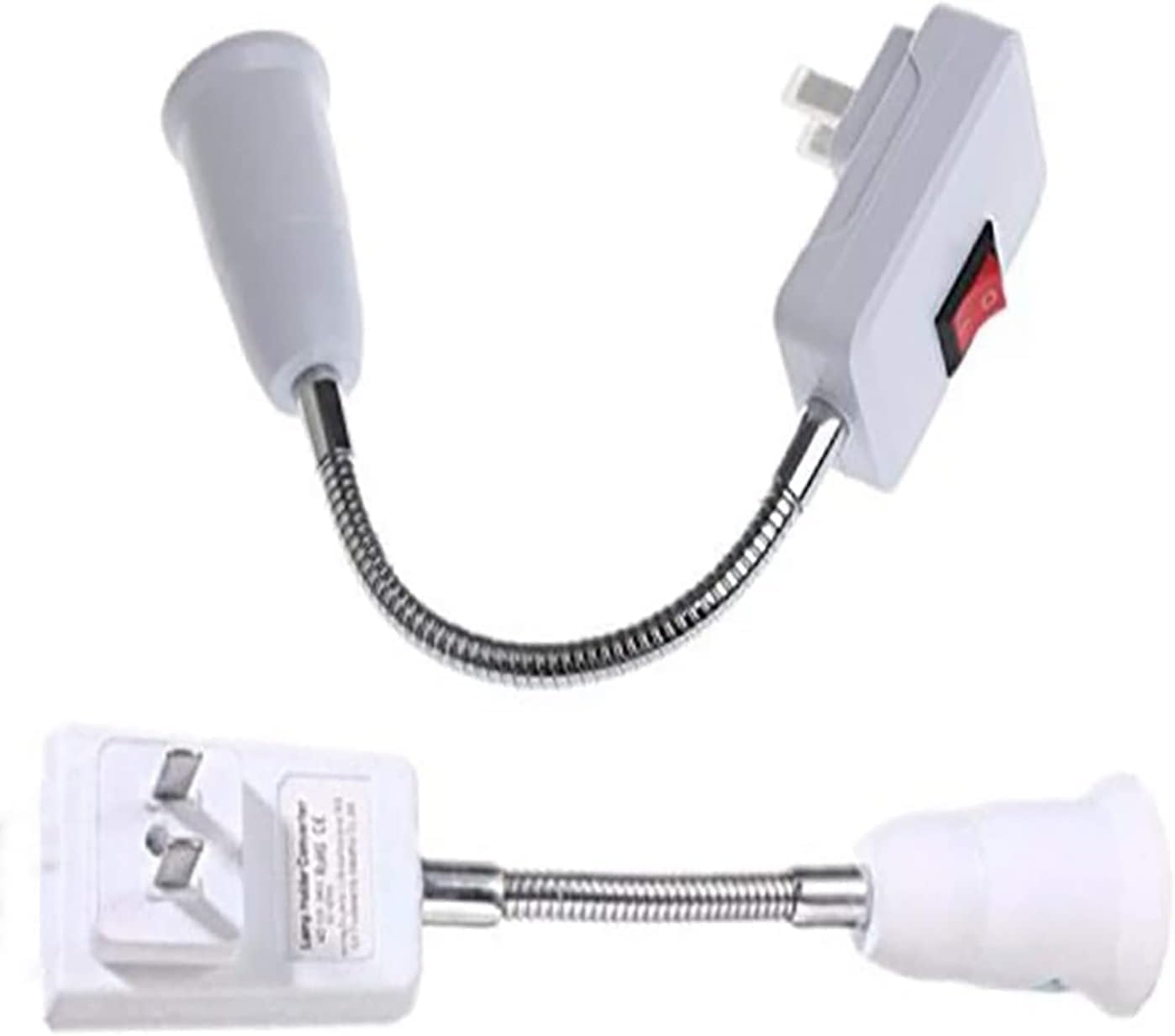 E27/E26 Socket Adapter with On/Off Switch Light Lamp Bulb All Direction