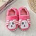 Csfry Toddler Girls' Doggy House Slippers Cartoon Warm Home Shoes Pink 5-6 Toddler