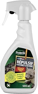 Protecta® Répulsif Fouines et Martres 500ml – Efficacité 3 Mois – Huile Essentielle Menthe Poivrée & Lavande – Anti-Fouines pour Maison, Voitures, Garages, Greniers – sans Trace ni Résidu