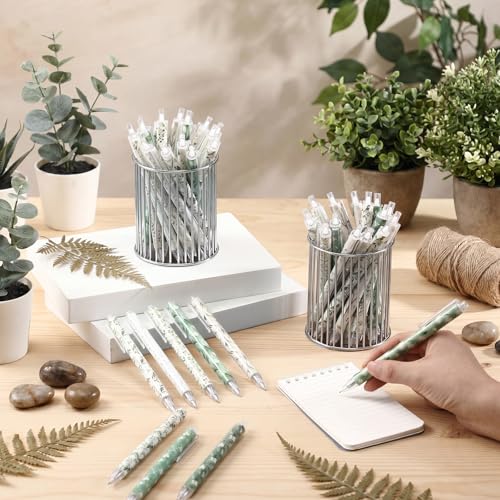 Image of Jetec 108 Pcs Back to School Emerald Green Ballpoin Pens Bulk Aesthetic Retractable Office Supplies Gift for Student Teacher Student Employee Office Desk School Home Baby Shower Supplies