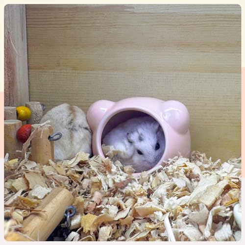 Luckyopt CW-1801 Ceramic Hamster House, Cute Animal Shaped Hamster Cave, Summer Cool Small Animal Hideout Habitat Decor For Dwarf Hamsters, Gerbils thumb #6