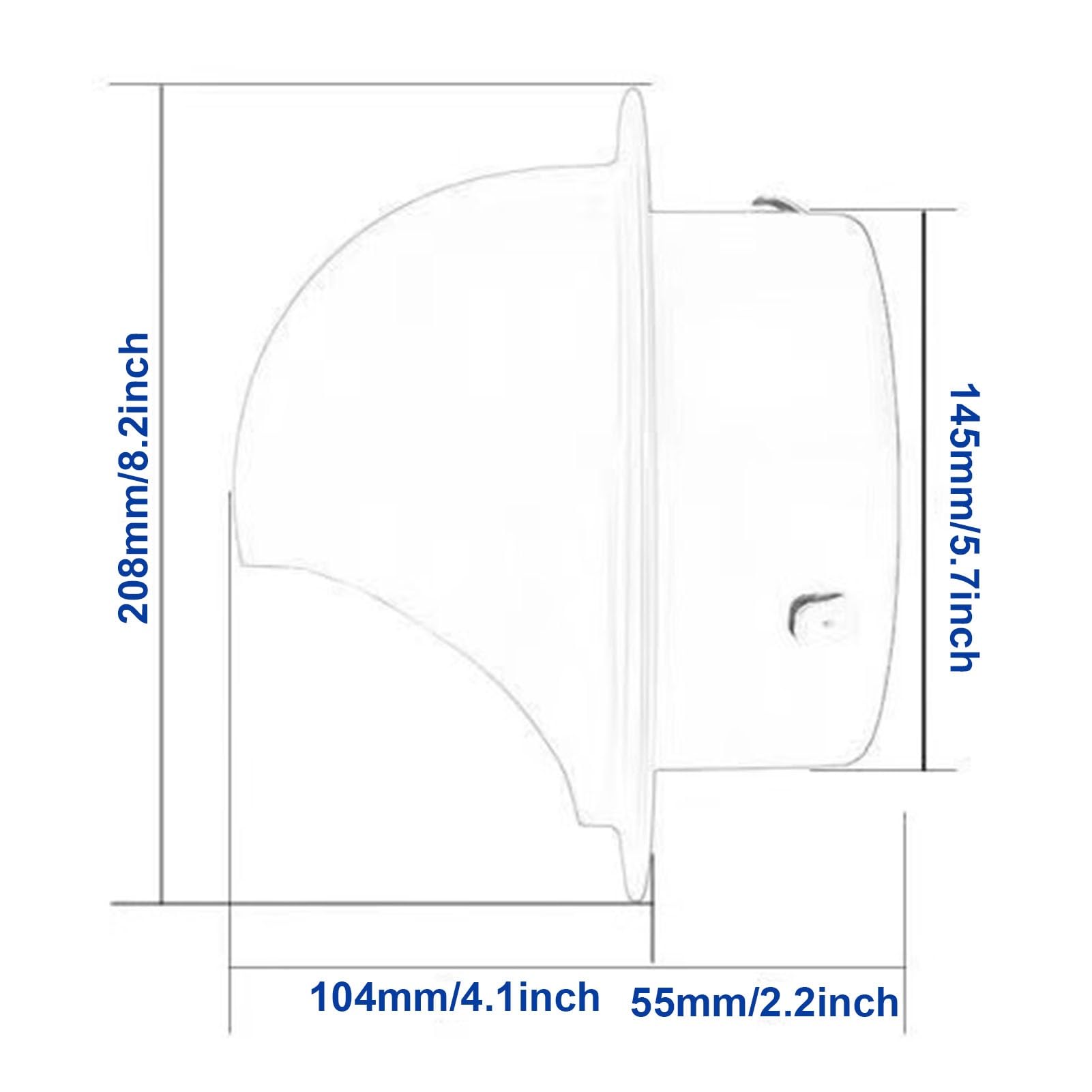 100/150 mm Grille D'aération Ronde en Aluminium avec Filtre À Mailles, Grille de Ventilation Extracteur pour Usage Intérieur et Extérieur(150mm/6inch)