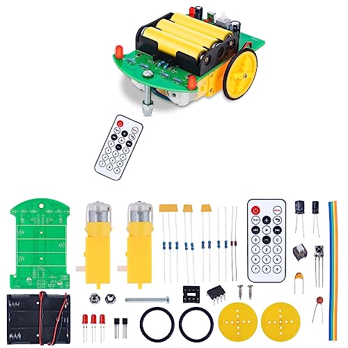 MiOYOOW DIY Remote Control Car Kit, Beginners Smart Robot Car Soldering Practice Kit STEM Educational Electronic Solder Projects for School Learning