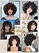 WIGNEE Short Curly Wig with Bangs for Black Woman Fluffy Loose Curly Afro Wig Natural Luster Short Wigs for African American Women Daily Party Use(Black)