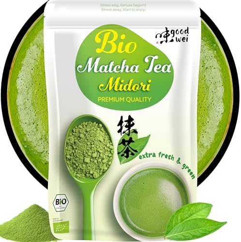 Matcha Orgánico “Midori” – Té Verde Premium en Polvo | Ideal para Matcha Latte, Smoothies & Postres | Rico en Antioxidantes y Vitaminas (500g)