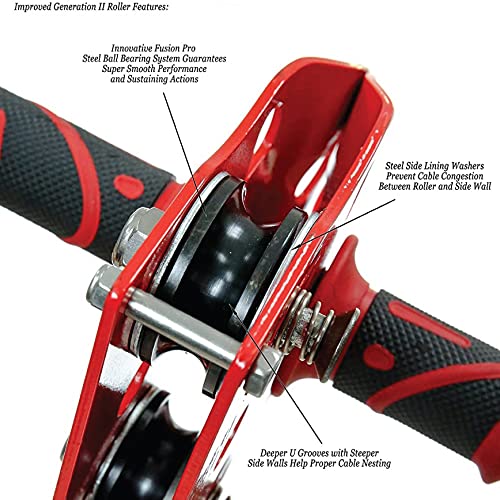 Fusion Climb Z-Max Speed Stainless Steel Pulley Grip Red Trolley, Zipline Kit, Backyard Set, Swing Set, Universal Pulley (Fp-8159-Red) #TOP2