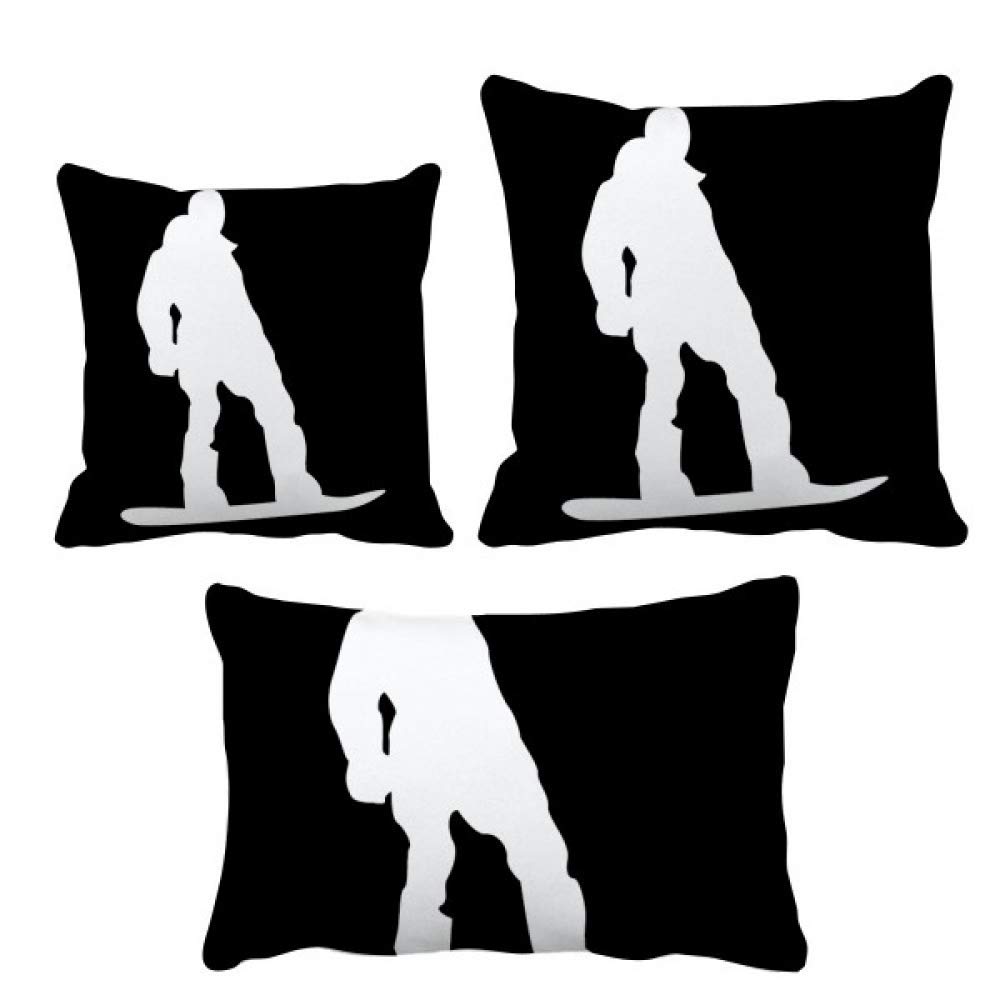 Coussin skateboard décoratif silhouette noire, une idée de cadeau originale pour passionnés