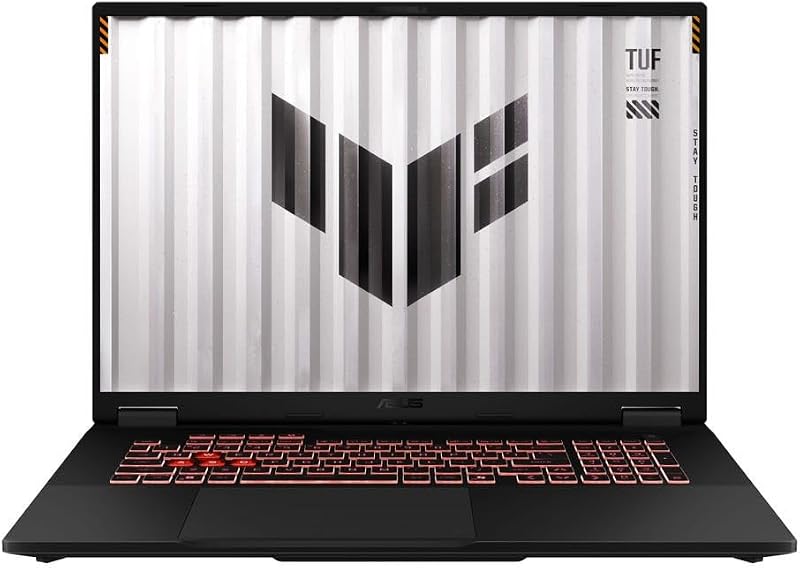 2025 TUF Gaming A18 18” WUXGA 144Hz IPS Laptop 8 núcleos AMD Ryzen 7 260 NVIDIA GeForce RTX 5060 16GB DDR5 1TB NVMe SSD WiFi AX RJ-45 BT Cámara web HDMI2.1 RGB retroiluminado KB Windows 11 Home con RE USB